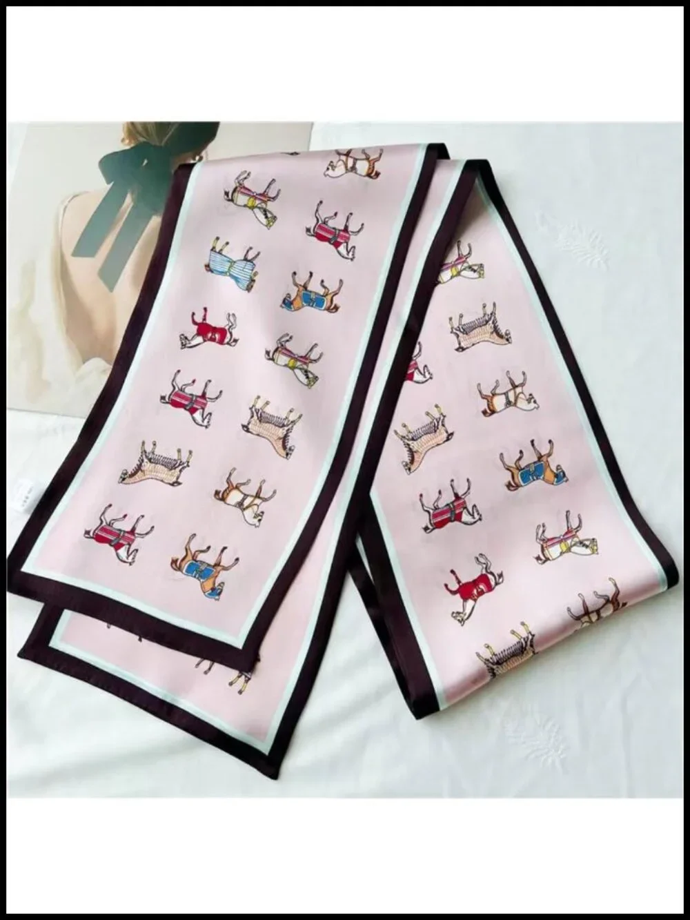 100% Silk Scarf Long Oblong Shawl for Women - Hair Wrap Neck Scarf Gift